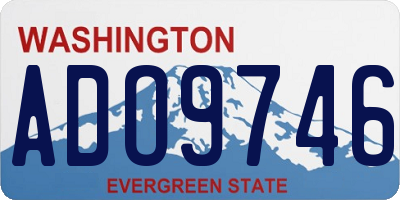 WA license plate ADO9746