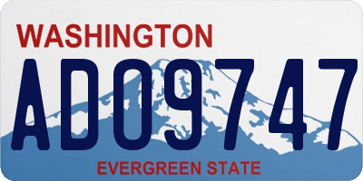 WA license plate ADO9747