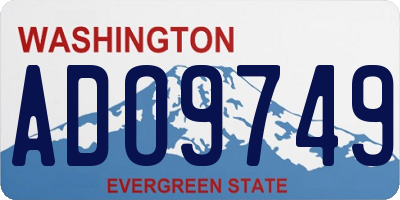 WA license plate ADO9749