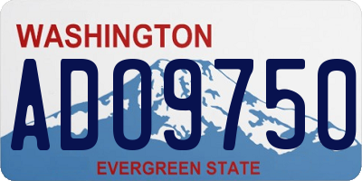 WA license plate ADO9750