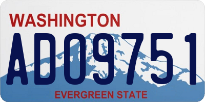 WA license plate ADO9751