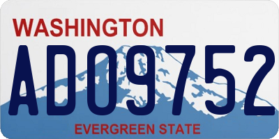 WA license plate ADO9752