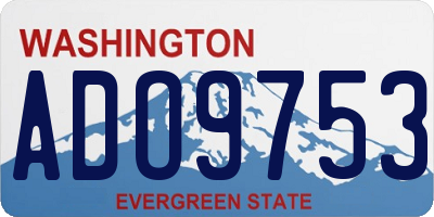 WA license plate ADO9753