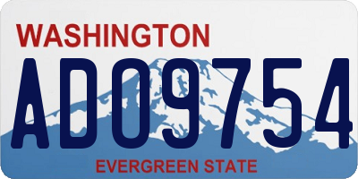 WA license plate ADO9754