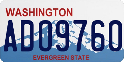 WA license plate ADO9760