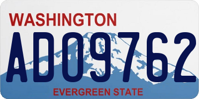 WA license plate ADO9762