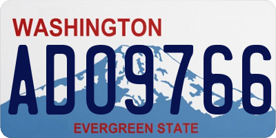 WA license plate ADO9766