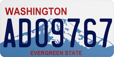 WA license plate ADO9767