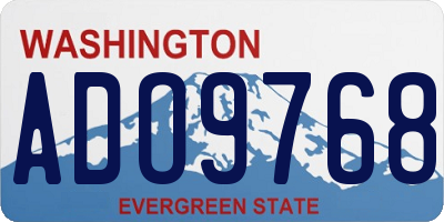WA license plate ADO9768