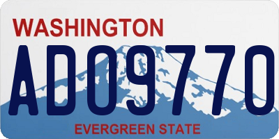 WA license plate ADO9770