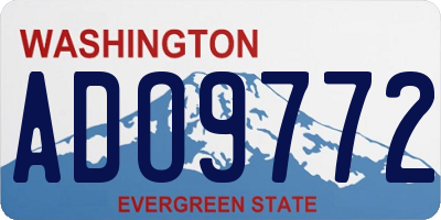 WA license plate ADO9772
