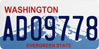 WA license plate ADO9778