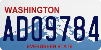 WA license plate ADO9784