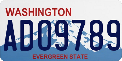 WA license plate ADO9789