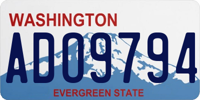 WA license plate ADO9794