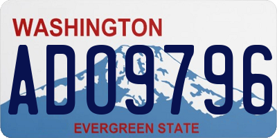 WA license plate ADO9796