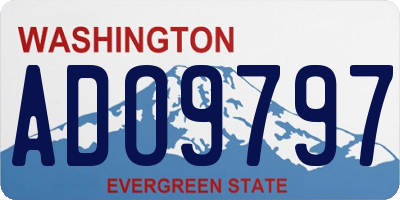 WA license plate ADO9797