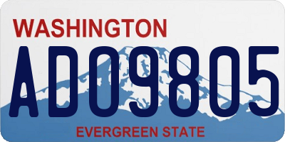 WA license plate ADO9805