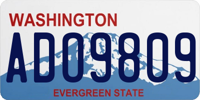WA license plate ADO9809