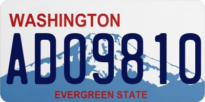 WA license plate ADO9810