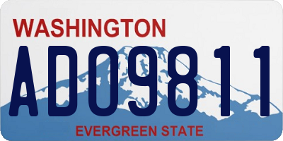 WA license plate ADO9811