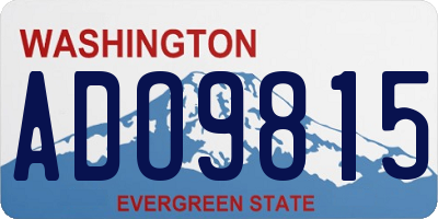 WA license plate ADO9815