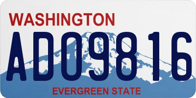 WA license plate ADO9816