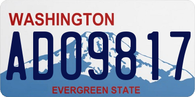 WA license plate ADO9817