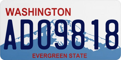 WA license plate ADO9818