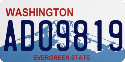 WA license plate ADO9819
