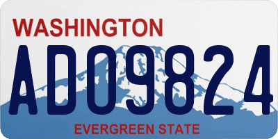 WA license plate ADO9824