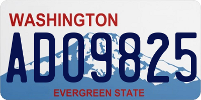 WA license plate ADO9825