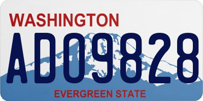 WA license plate ADO9828