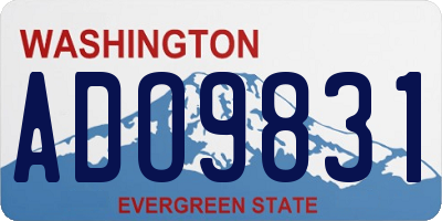 WA license plate ADO9831
