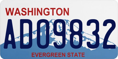 WA license plate ADO9832