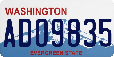 WA license plate ADO9835