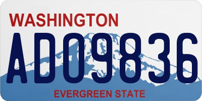 WA license plate ADO9836