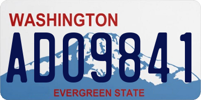 WA license plate ADO9841
