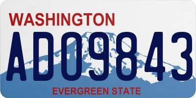 WA license plate ADO9843