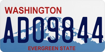 WA license plate ADO9844