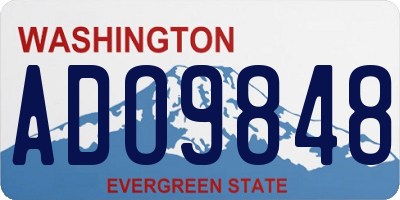 WA license plate ADO9848