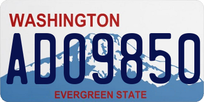 WA license plate ADO9850