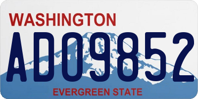 WA license plate ADO9852