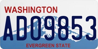 WA license plate ADO9853