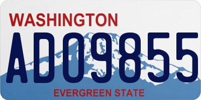 WA license plate ADO9855