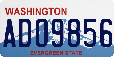 WA license plate ADO9856