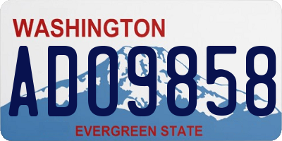 WA license plate ADO9858