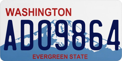 WA license plate ADO9864