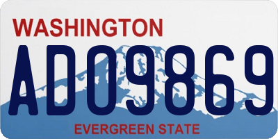 WA license plate ADO9869