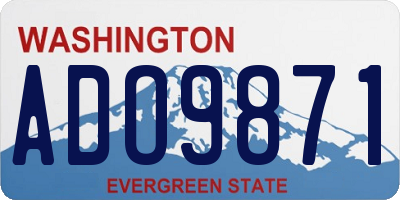 WA license plate ADO9871